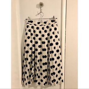 Vintage Vincenti Polkadot skirt (navy/white)